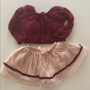 Zara skirt with lace onesie